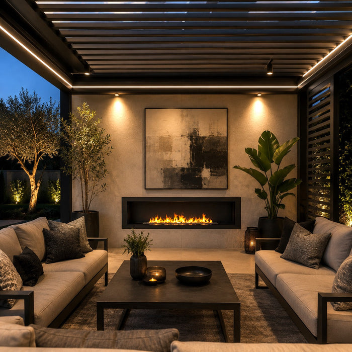 Pergole bioclimatiche e camini a bioetanolo: idee per riscaldare l’outdoor con stile