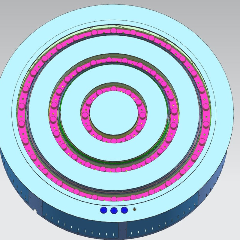 Camino elettrico a Vapore Acqueo 3D bruciatore inserto tondo da incasso d. 75 ROUND3D750