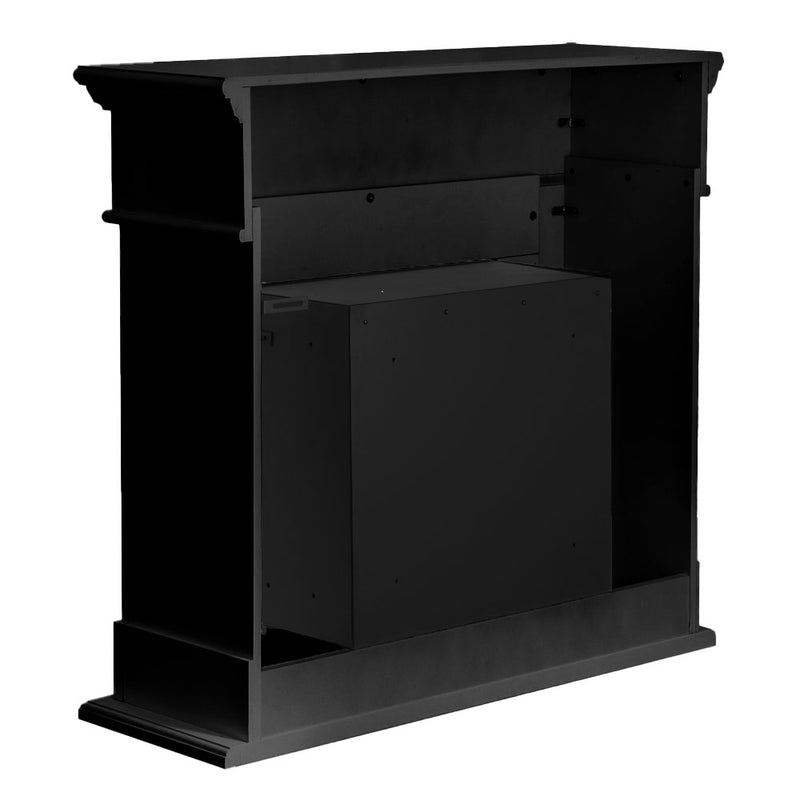Camino a bioetanolo biocamino da terra Cambridge in legno Nero 110x36x100h