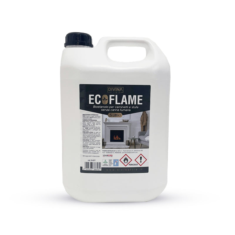 5 lt Bioetanolo combustibile ecologico naturale per camini biocamini