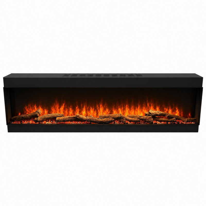 Camino elettrico da incasso a parete frontale L 150 LED RGB APP DETROIT150