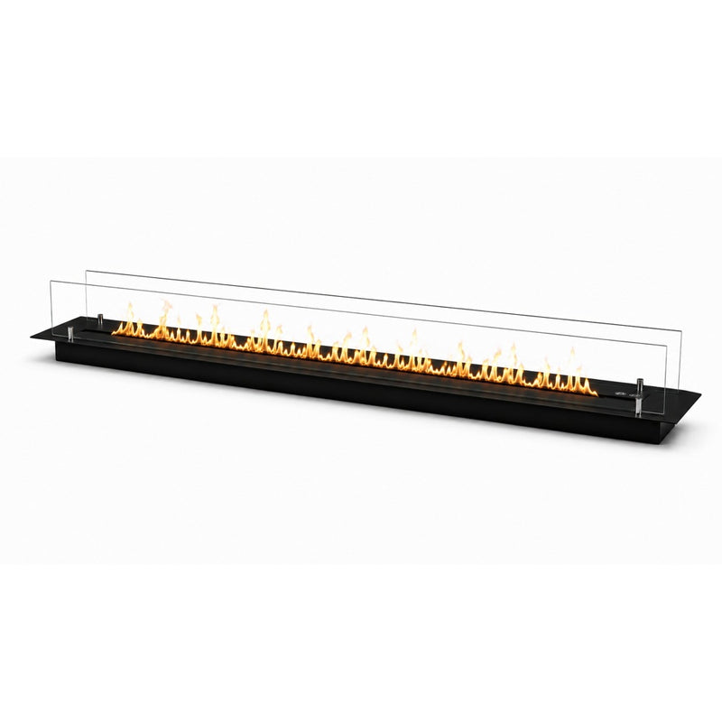 Bruciatore a incasso per camino a bioetanolo biocamino nero da L 150 DF1500VBLACK