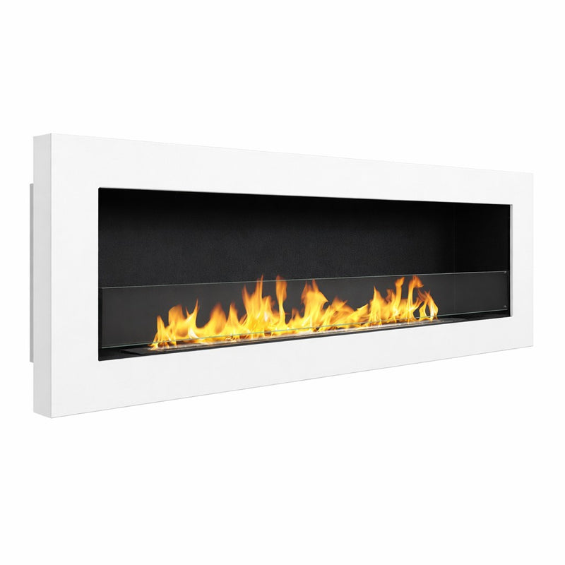 Camino a bioetanolo da incasso parete biocamino 120×40 LIVORNO 120 Bianco