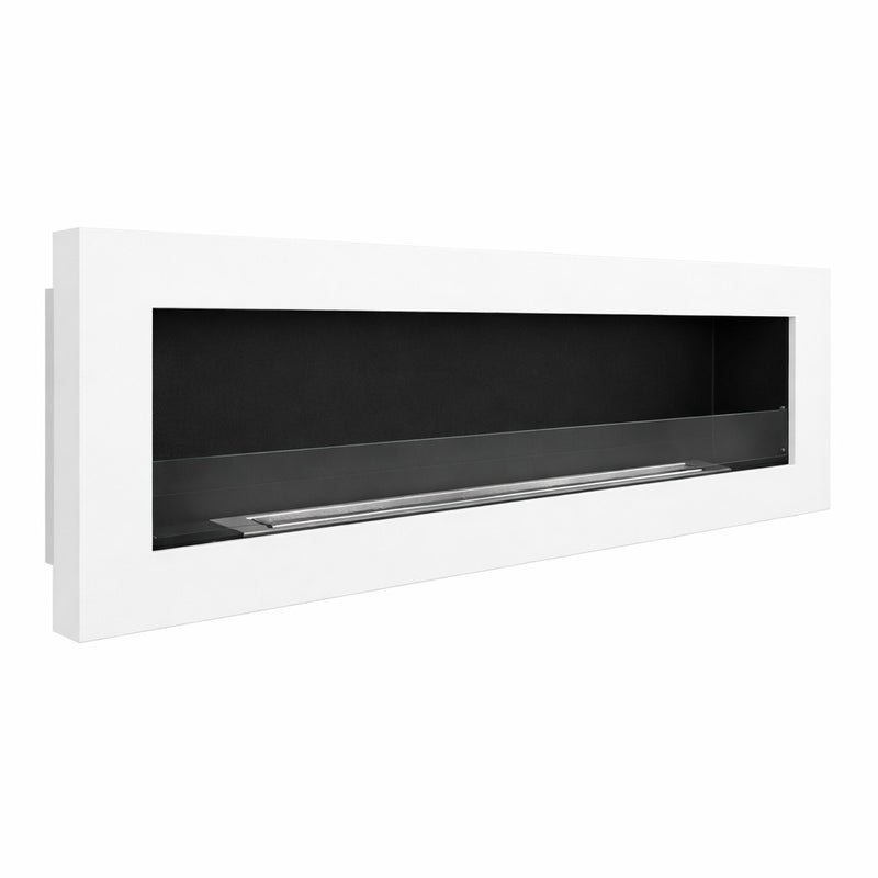 Camino a bioetanolo da incasso parete biocamino 120×40 LIVORNO 120 Bianco