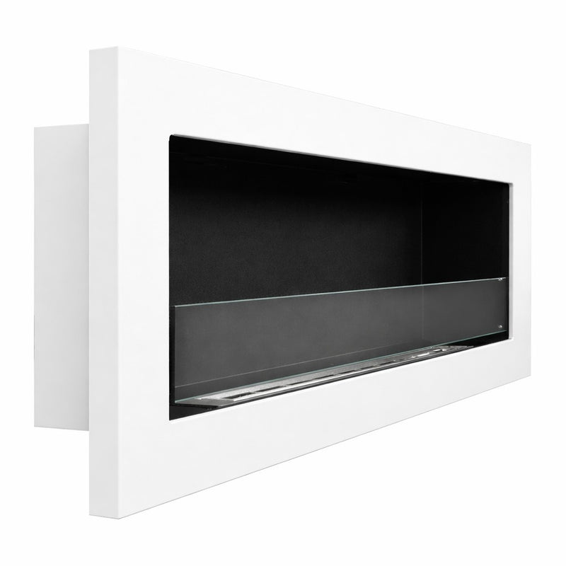 Camino a bioetanolo da incasso parete biocamino 120×40 LIVORNO 120 Bianco