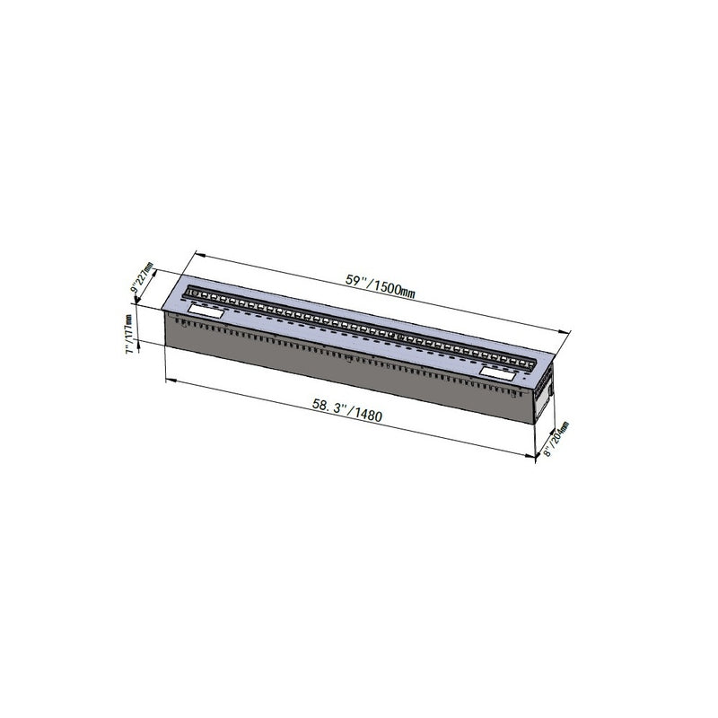 Camino elettrico a Vapore Acqueo 3D APP bruciatore inserto da incasso L 150 VAPOR150