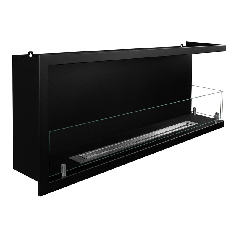 Camino a bioetanolo da incasso ad angolo biocamino angolare 120×45 SUTRI 120 DX