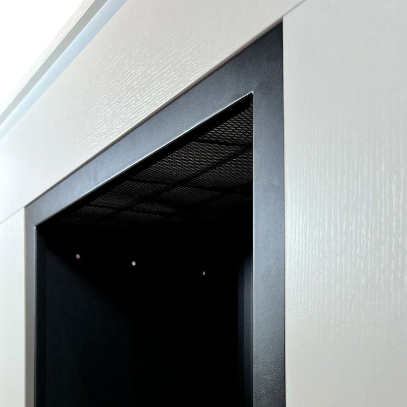 Camino a bioetanolo da terra Michelangelo in legno bianco 96x35x90h