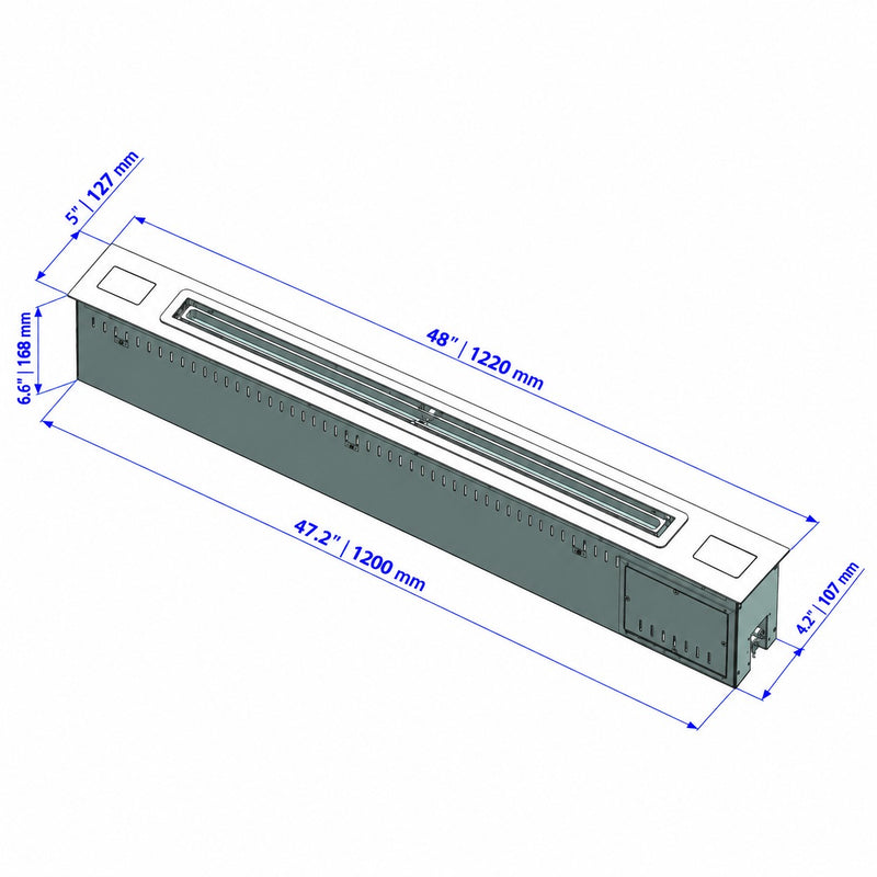 Bruciatore a bioetanolo Smart APP inserto automatico da incasso SLIM 120
