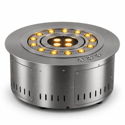 Camino elettrico a Vapore Acqueo 3D bruciatore inserto tondo da incasso d.35 ROUND3D350